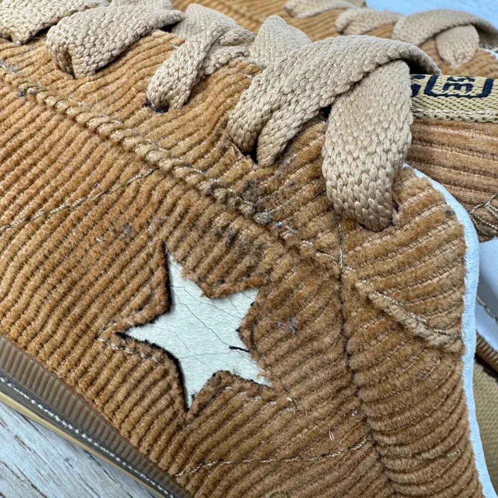 Converse One Star Y2K Vintage Low Top Brown Corduroy Mens Size 6.5 Womens Size 8 - Picture 7 of 15